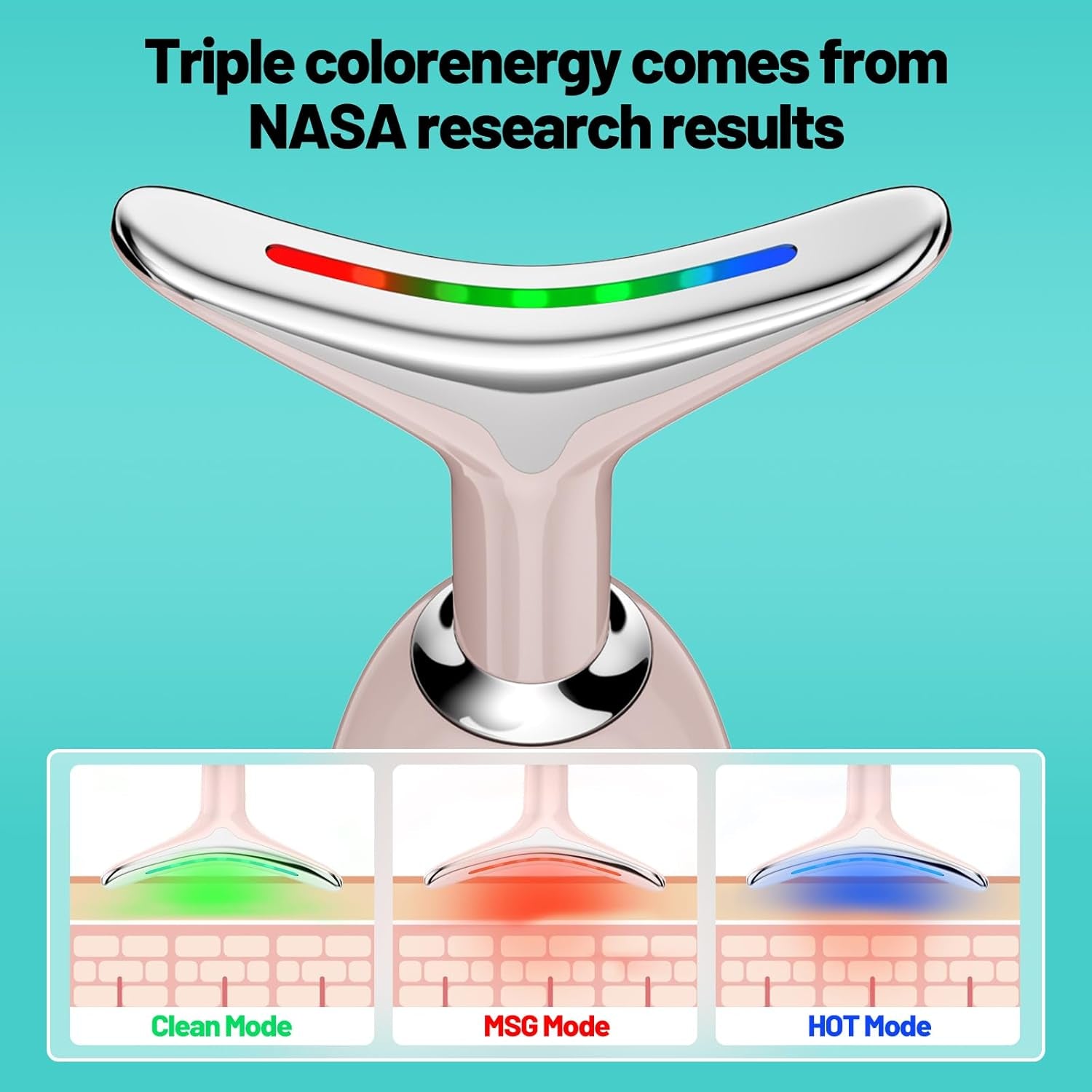 Red Light Therapy for Face, 7 Color LED Facial Light Therapy, RED Light Device(White)